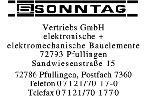 Sonntag Vertriebs GmbH