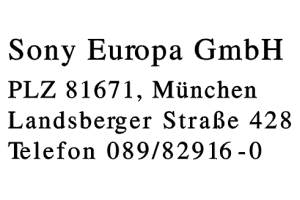 Sony Europa GmbH