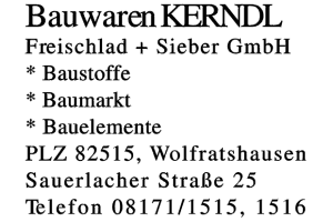 Bauwaren KERNDL Freischlad + Sieber GmbH