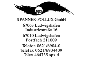 SPANNER POLLUX GmbH SPANNER POLLUX GmbH