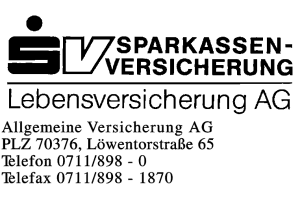 SPARKASSENVERSICHERUNG SPARKASSENVERSICHERUNG