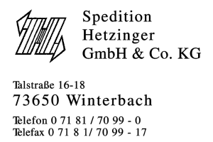 Spedition Hetzinger GmbH & Co. KG