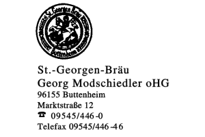 St.-Georgen-Bräu Georg Modschiedler oHG St.-Georgen-Bräu Georg Modschiedler oHG