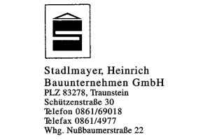 Stadlmeyer, Heinrich Bauunternehmen GmbH