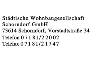 Städtische Wohnbaugesellschaft Schorndorf GmbH