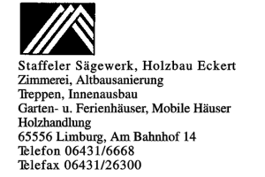 Staffeler Sägewerk Holzbau Eckert