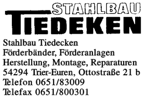 Stahlbau Tiedecken