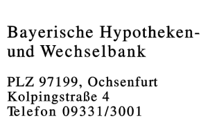 Bayerische Hypotheken- und Wechselbank AG