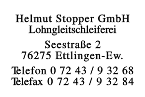 Stopper, Helmut GmbH Stopper, Helmut GmbH