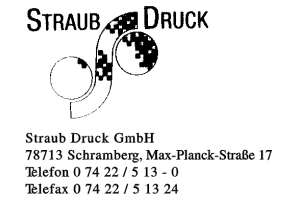 Straub Druck GmbH Straub Druck GmbH