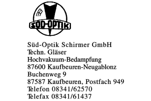 Süd-Optik Schirmer GmbH Süd-Optik Schirmer GmbH