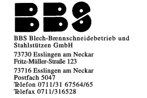 BBS Blech-Brennschneidbetrieb GmbH Preussner + Co.