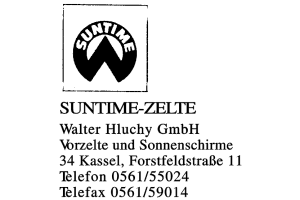 SUNTIME-ZELTE Walter Hluchy GmbH SUNTIME-ZELTE Walter Hluchy GmbH