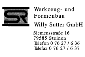 Sutter, Willy GmbH, Werkzeug und Formenbau