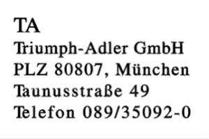 TA Triumph-Adler GmbH TA Triumph-Adler GmbH