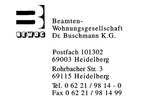 Beamten-Wohnungsgesellschaft Dr. Buschmann KG