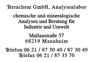 Terrachem GmbH, Analysenlabor