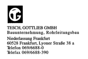 TESCH, GOTTLIEB GMBH