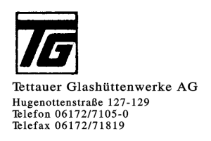 Tettauer Glashüttenwerke AG Tettauer Glashüttenwerke AG