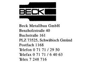 Beck Metallbau GmbH