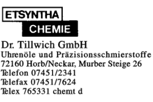 Tillwich Dr. GmbH Tillwich Dr. GmbH