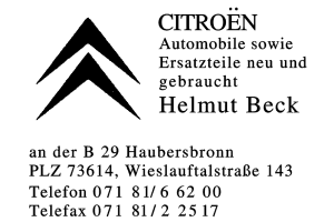 Beck, Helmut - Automobile und Gebrauchtwagenteile