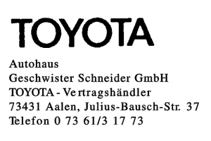 TOYOTA Autohaus Geschwister Schneider GmbH