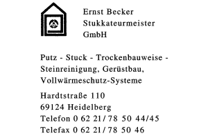 Becker, Ernst Stukkateurmeister GmbH Becker, Ernst Stukkateurmeister GmbH