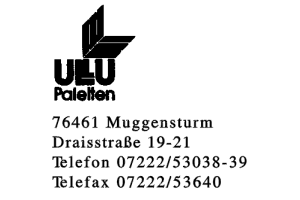 Ullu Paletten GmbH Ullu Paletten GmbH