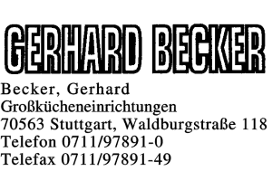 Becker, Gerhard Becker, Gerhard