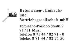 BEG Betonwaren-, Einkaufs- und Vertriebsgesellschaft mbH