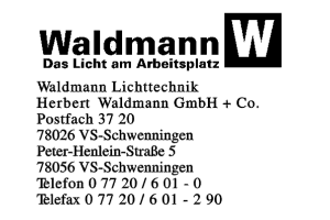 Waldmann Lichttechnik Herbert Waldmann GmbH + Co.