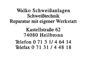 Walko Schweißanlagen Walko Schweißanlagen