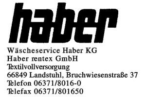 Wäscherservice Haber KG Haber rentex GmbH Wäscherservice Haber KG Haber rentex GmbH
