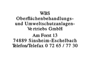 WBS Oberflächenbehandlungs- und Umweltschutzanlagen-Vertriebs GmbH
