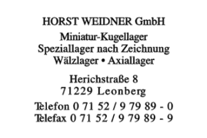 Weidner, Horst GmbH Weidner, Horst GmbH