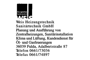 Weis Heizungstechnik Sanitärtechnik GmbH Weis Heizungstechnik Sanitärtechnik GmbH