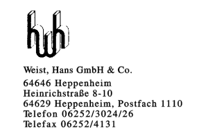 Weist, Hans GmbH & Co.