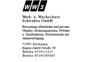 Werk- u. Wachschutz Schwaben GmbH Werk- u. Wachschutz Schwaben GmbH