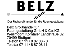 Belz Großhandel für Raumgestaltung GmbH & Co. KG Belz Großhandel für Raumgestaltung GmbH & Co. KG