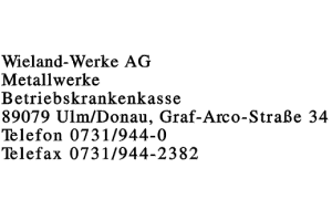 Wieland-Werke AG Metallwerke