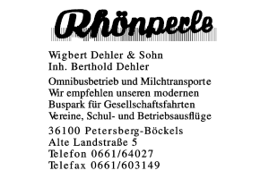 Wigbert Dehler & Sohn Inh. Berthold Dehler