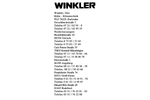 Winkler, Otto Kälte - Klimatechnik
