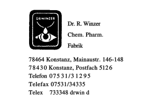 Winzer, Robert, Dr. Chem. Pharm. Fabrik