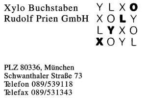 Xylo Buchstaben Rudolf Prien GmbH Xylo Buchstaben Rudolf Prien GmbH