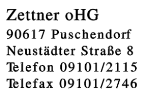 Zettner oHG Zettner oHG