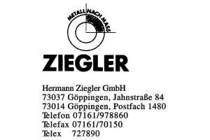 Ziegler, Hermann GmbH