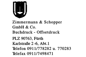 Zimmermann & Schopper GmbH & Co. Buchdruck - Offsetdruck
