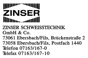 Zinser GmbH & Co. Zinser GmbH & Co.