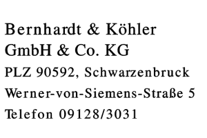 Bernhardt & Köhler GmbH & Co. KG